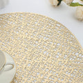 2/4/6/8 Set Evevda Gold Round Placemats for Dining Table Non Slip Easy Clean HZ BEDDING
