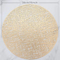2/4/6/8 Set Evevda Gold Round Placemats for Dining Table Non Slip Easy Clean HZ BEDDING