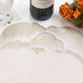 2/4/6/8 Set Gold Round Placemats Set of 6 Pressed Vinyl Metallic Flower Table Mats HZ BEDDING