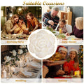 2/4/6/8 Set Gold Round Placemats Set of 6 Pressed Vinyl Metallic Flower Table Mats HZ BEDDING