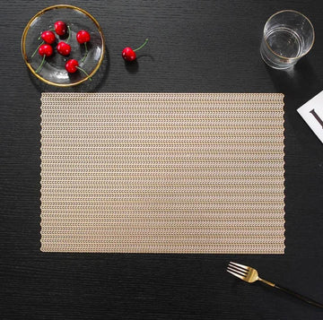 2/4/6/8 Modern Golden Field  Table Mat Vinyl HZ BEDDING