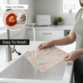 2/4/6/8 Set Feather Leaf Copper Rectangle Vinyl Table Mats & Runner HZ BEDDING