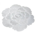 2/4/6/8 Set Foral Embossed Silver Vinyl Metallic Flower Table Mats HZ BEDDING