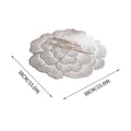 2/4/6/8 Set Silver Floral Shaped Placemats Vinyl Metallic Flower Table Mats HZ BEDDING
