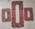 3 Piece Embroidered Table Mat Set – 2 Table Mats + 1 Runner | Elegant Floral Design HZ BEDDING