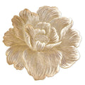 2/4/6/8 Set Fave Flower Golden Vinyl Metallic Flower Table Mats HZ BEDDING