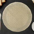 2/4/6/8 Set Zigzag Frill Golden Vinyl Metallic Flower Table Mats HZ BEDDING