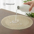 2/4/6/8 Set Zigzag Frill Golden Vinyl Metallic Flower Table Mats HZ BEDDING