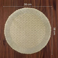 2/4/6/8 Set Zigzag Frill Golden Vinyl Metallic Flower Table Mats HZ BEDDING