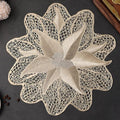 2/4/6/8 Set Ans Golden Flower Golden Vinyl Metallic Flower Table Mats HZ BEDDING