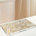 2/4/6/8 Set Foil Leaf  Golden Vinyl Metallic Flower Table Mats HZ BEDDING