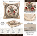 Throw Pillow Covers 18×18 in, Floral Retro Decorative Cushion Covers HZ BEDDING