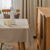 8 Seater Table Cloth Premium Vintage Farmhouse Tablecloth for Living Room/Kitchen/Dinning Room Rectangular/Oblong Tables, Linen