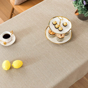 8 Seater Table Cloth Premium Vintage Farmhouse Tablecloth for Living Room/Kitchen/Dinning Room Rectangular/Oblong Tables, Linen