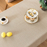 8 Seater Table Cloth Premium Vintage Farmhouse Tablecloth for Living Room/Kitchen/Dinning Room Rectangular/Oblong Tables, Linen