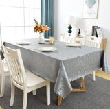 4 6 & 8 Seater Dark Grey Tablecloth with beautiful Spill-Proof Table Cloth in Washable Oil Proof anti-scalding Pvc Vinyl Table Cover Decoration for Kitchen Dining