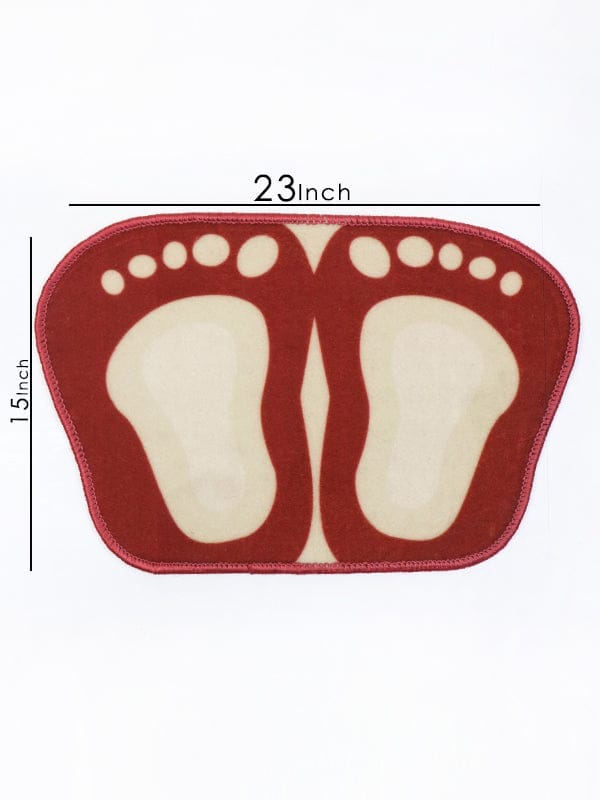 Cute Footprints Feet Shape Mat Bath Mat Toilet Non-slip Rug For Bathroom Shower Room Water Absorb Doormat