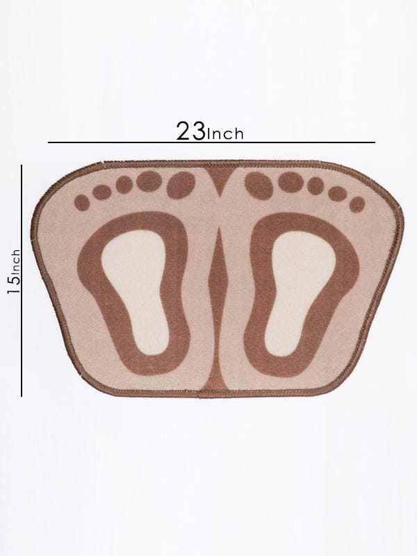 Cute Footprints Feet Shape Mat Bath Mat Toilet Non-slip Rug For Bathroom Shower Room Water Absorb Doormat