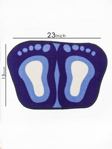 Cute Footprints Feet Shape Mat Bath Mat Toilet Non-slip Rug For Bathroom Shower Room Water Absorb Doormat