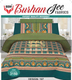 3-Piece King Double Burhan Jee Bed Sheet Set: Includes a flat sheet (94" x 98") and two pillowcases (19" x 29"). Crafted for comfort and elegance, perfect for any bedroom.