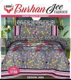 3-Piece King Double Burhan Jee Bed Sheet Set: Includes a flat sheet (94" x 98") and two pillowcases (19" x 29"). Crafted for comfort and elegance, perfect for any bedroom.