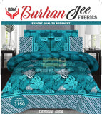 3-Piece King Double Burhan Jee Bed Sheet Set: Includes a flat sheet (94" x 98") and two pillowcases (19" x 29"). Crafted for comfort and elegance, perfect for any bedroom.