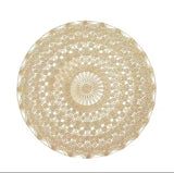 2/4/6 Vinyl New Shape Placemats for Dining Table Set Tropical Leaves Vinyl Indoor Outdoor Heat Resistant Table Mats for Kitchen Patio Farmhouse Holiday Wedding Centerpiece, 14.96 Inches