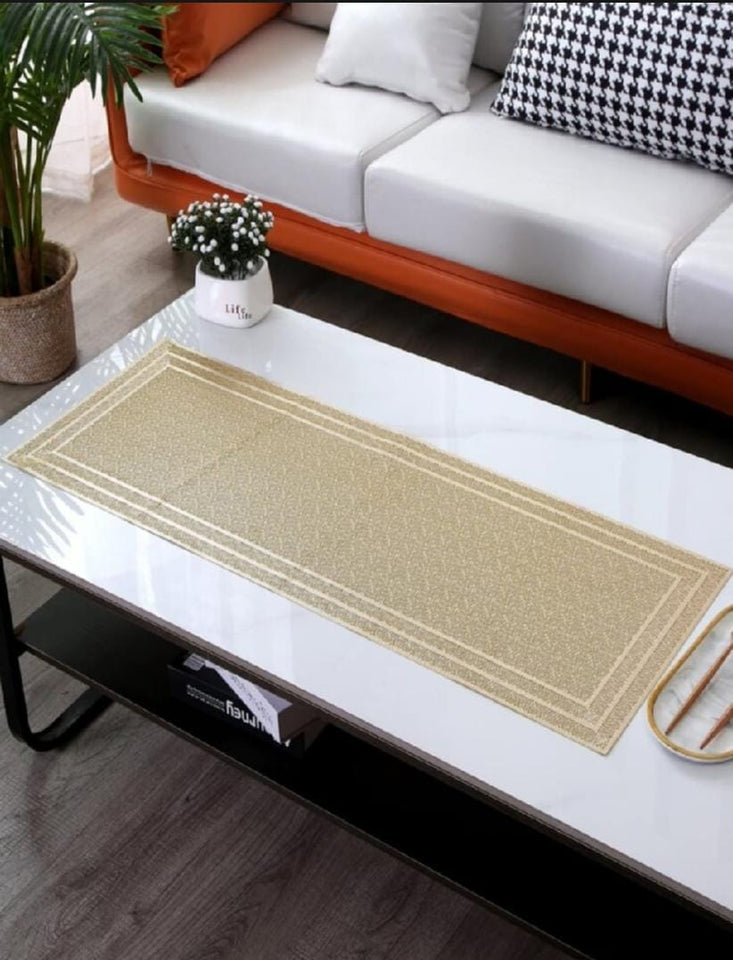 3 Feet Plain boder Design Table Runner, Center Table Dressing Table Non-Slip Table runner Stylish and Classic for most attractive table