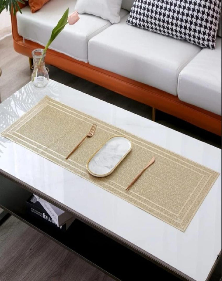 3 Feet Plain boder Design Table Runner, Center Table Dressing Table Non-Slip Table runner Stylish and Classic for most attractive table