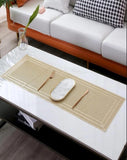 3 Feet Plain boder Design Table Runner, Center Table Dressing Table Non-Slip Table runner Stylish and Classic for most attractive table