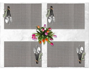Set of 2/4/6/8pcs Pvc Placemats, Woven Placemats For Dining Table heat Resistant Placemats, Washable Stain Resistant Easy To Clean, Home Kitchen Dining Table Decor