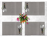 Set of 2/4/6/8pcs Pvc Placemats, Woven Placemats For Dining Table heat Resistant Placemats, Washable Stain Resistant Easy To Clean, Home Kitchen Dining Table Decor