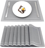 Set of 2/4/6/8pcs Pvc Placemats, Woven Placemats For Dining Table heat Resistant Placemats, Washable Stain Resistant Easy To Clean, Home Kitchen Dining Table Decor