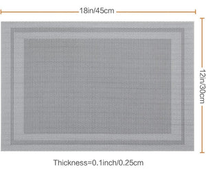 Set of 2/4/6/8pcs Pvc Placemats, Woven Placemats For Dining Table heat Resistant Placemats, Washable Stain Resistant Easy To Clean, Home Kitchen Dining Table Decor