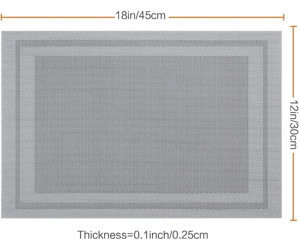 Set of 2/4/6/8pcs Pvc Placemats, Woven Placemats For Dining Table heat Resistant Placemats, Washable Stain Resistant Easy To Clean, Home Kitchen Dining Table Decor