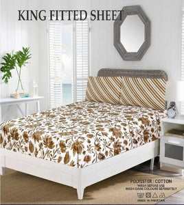 BEDSHEET KING SIZE FITTED 72 X 78+10 INCH BOX 2 PILLOWCASES SIZE 19 X 29 INCH