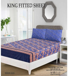 KING SIZE FITTED 72 X 78+10 INCH BOX 2 PILLOWCASES SIZE 19 X 29 INCH