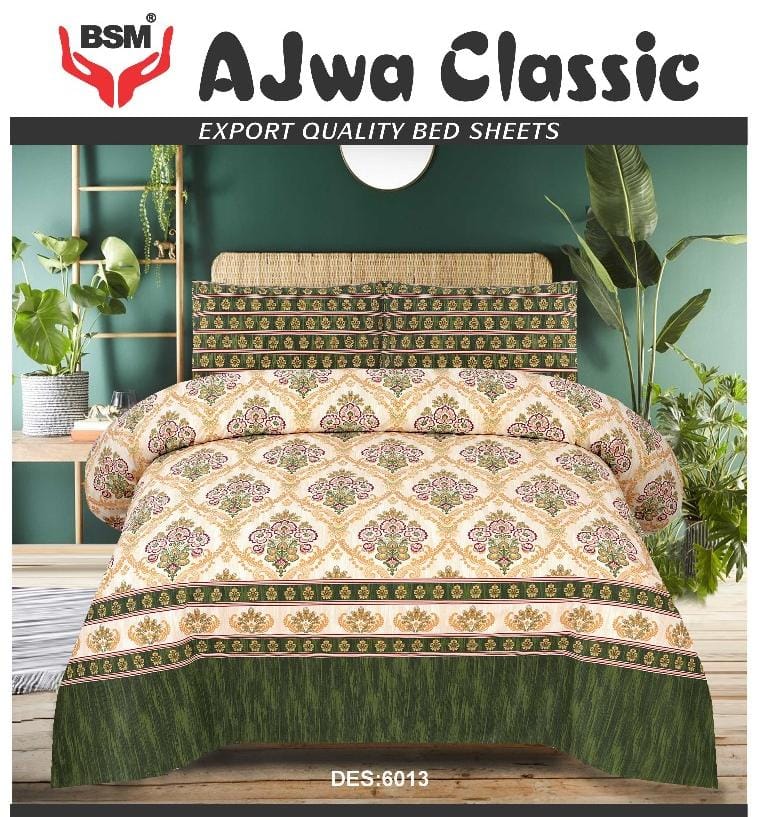 AJWA CLASSIC DOUBLE BEDSHEET BED SHEET SIZE 90