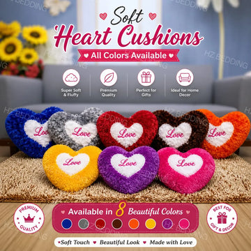 Romantic Heart Print Cushion Cover for Sofa & Bed HZ BEDDING