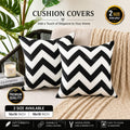 Black White Printed Cushion Cover – 16x16 HZ BEDDING