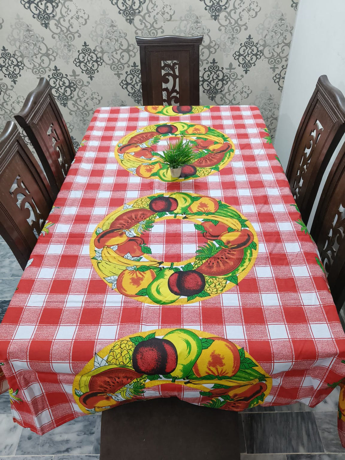 6 Seater Cotton Blend Table Cover – Elegant Dining Table Cloth HZ BEDDING