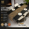 6 Feet Hollow Table Runner Non-slip Leaf Decorative Table Mats Placemat for Home Party Kitchen Dining Wedding Decor (180CM X 35CM) golden copper Silver HZ BEDDING