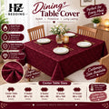 Marron Dining Table Cover - Center Table, 4 Seater, 6 Seater, 8 Seater & 10 Seater | Waterproof & Heat Proof Floral Table Cover | Custom Size Available | HZ Bedding HZ BEDDING