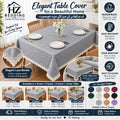 Light Grey Center Table And  4, 6 & 8 Seater Premium Table Covers – Waterproof, Heat Resistant & Lace Edge HZ BEDDING