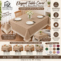 Skin Center Table And  4, 6 & 8 Seater Premium Blue Table Covers – Waterproof, Heat Resistant & Lace Edge HZ BEDDING