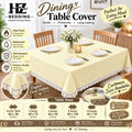 Skin Center Table And  4, 6 & 8 Seater Premium Blue Table Covers – Waterproof, Heat Resistant & Lace Edge HZ BEDDING