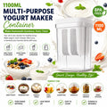 Greek Yogurt Strainer 1100ML Fine Mesh Filter with Lid Multi Functional Homemade Yogurt Maker Food HZ BEDDING