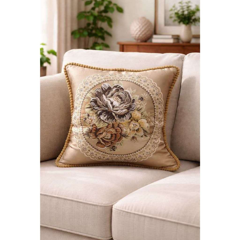 Throw Pillow Covers 18×18 in, Floral Retro Decorative Cushion Covers H HZ BEDDING