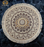 Round Placemat Table Non-Slip Jute Mats for Dining Table Decoration Accessories Kitchen Placemats Coffee Coasters Party Dinner 15x15 inh