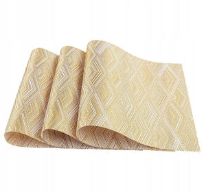 Set of 2/4/6/8pcs Pvc Placemats, Woven Placemats For Dining Table heat Resistant Placemats, Washable Stain Resistant Easy To Clean, Home Kitchen Dining Table Decor